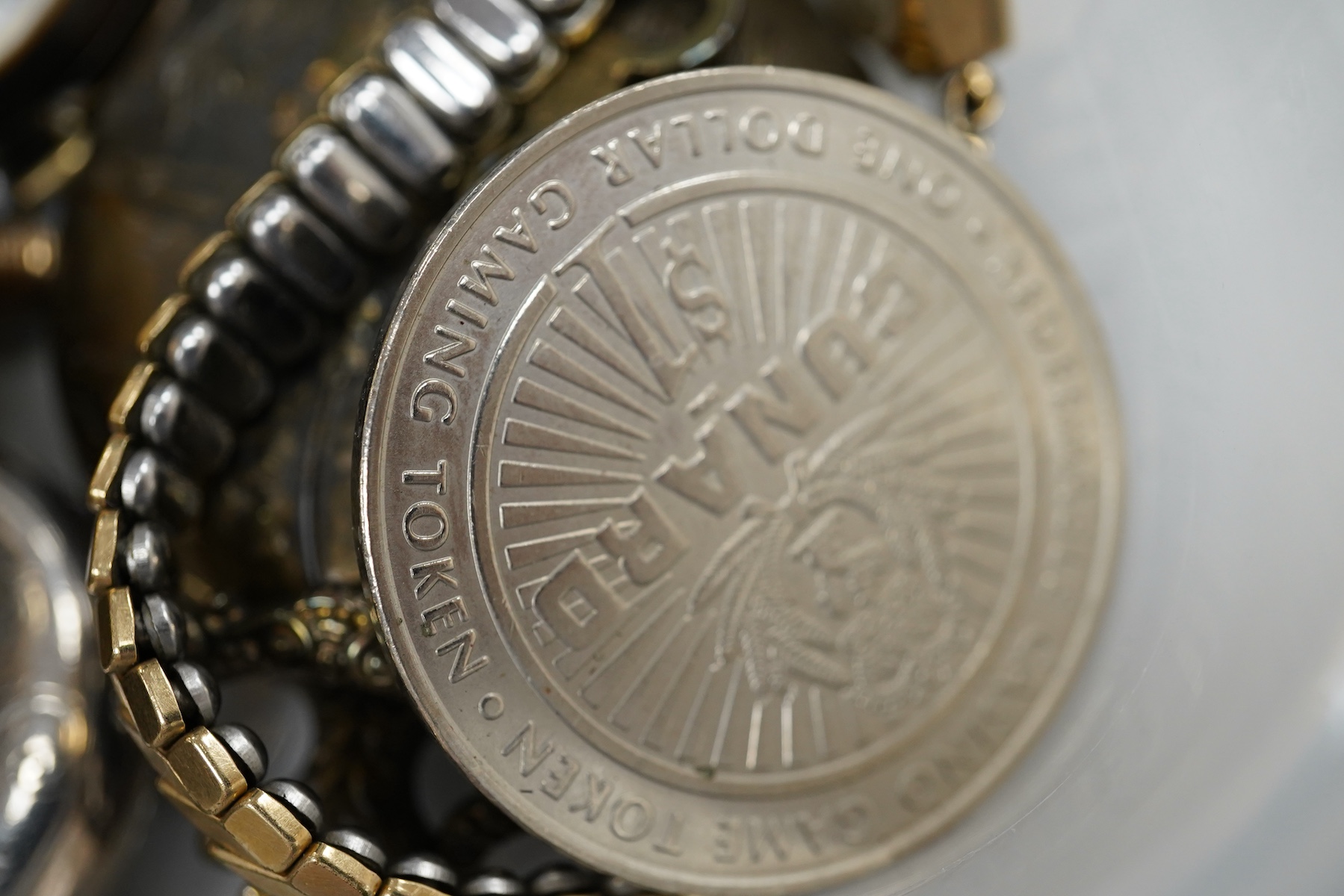 Seven assorted pocket and fob watches including a gold plated hunter by Thomas Russell & Son and an open faced Waltham, together with four other items including three wrist watches.